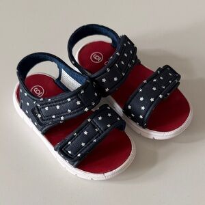 Cat & Jack Toddler 6 Starry Night Sandals - Navy and Red